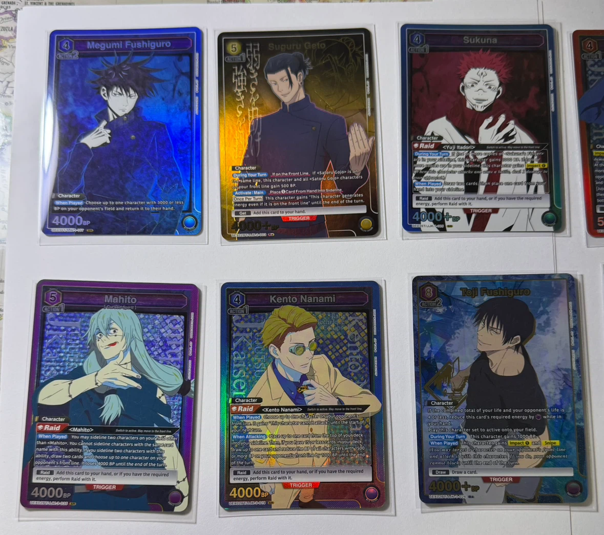 Jujutsu Kaisen Union Arena Holo Full Art Cards