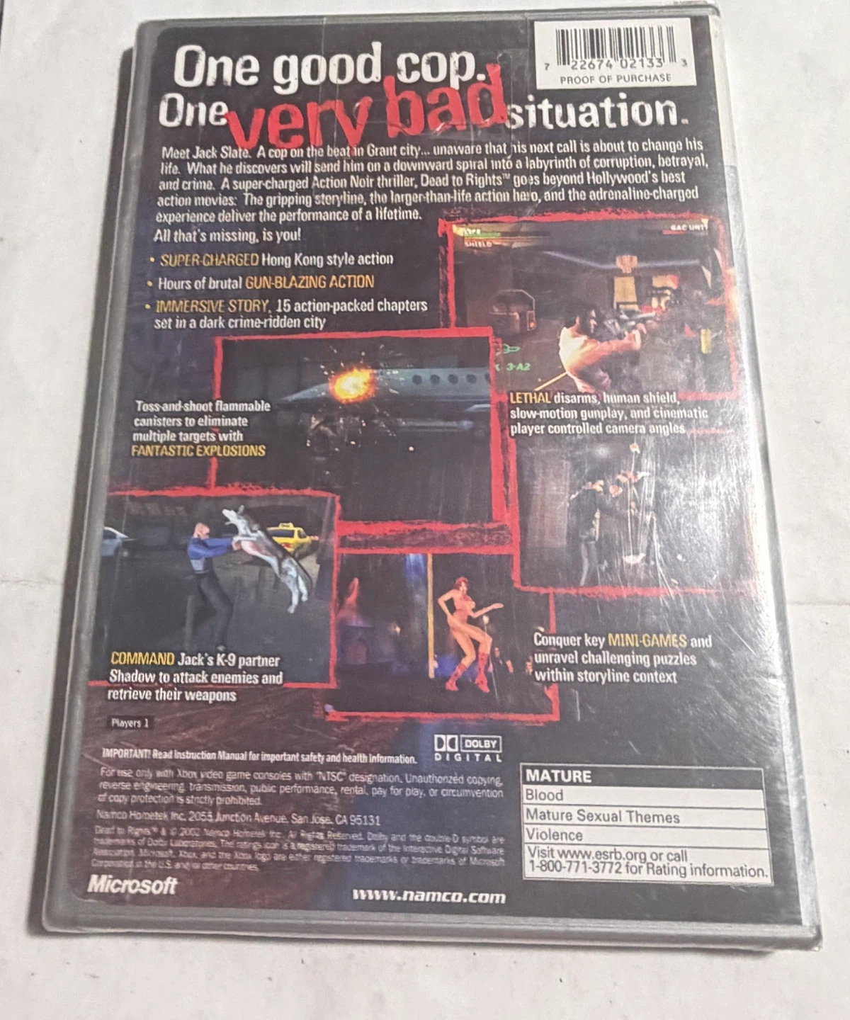 Dead to Rights XBOX Platinum Hits Video Game - photo 2