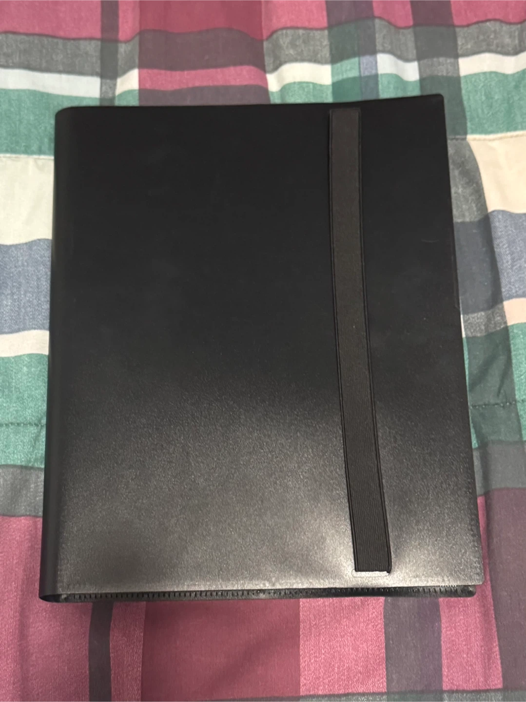 Black Card Binder with Elastic Strap
