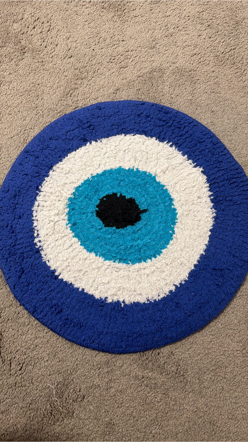 Round Evil Eye Rug