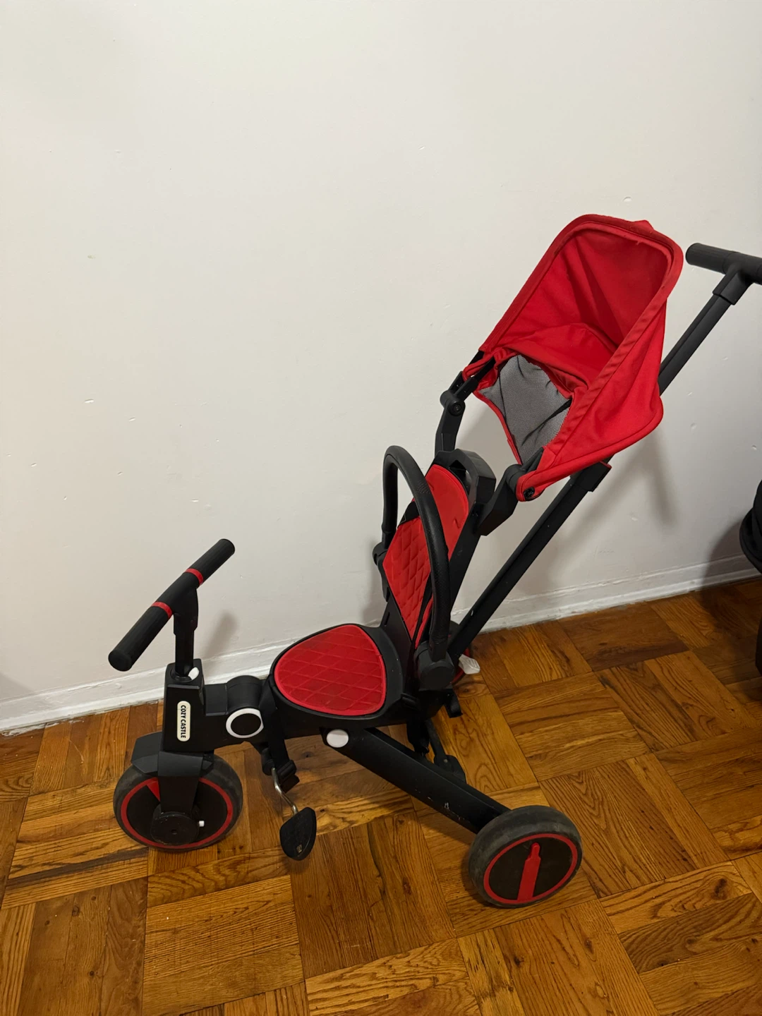 Red Tricycle with Parent Handle