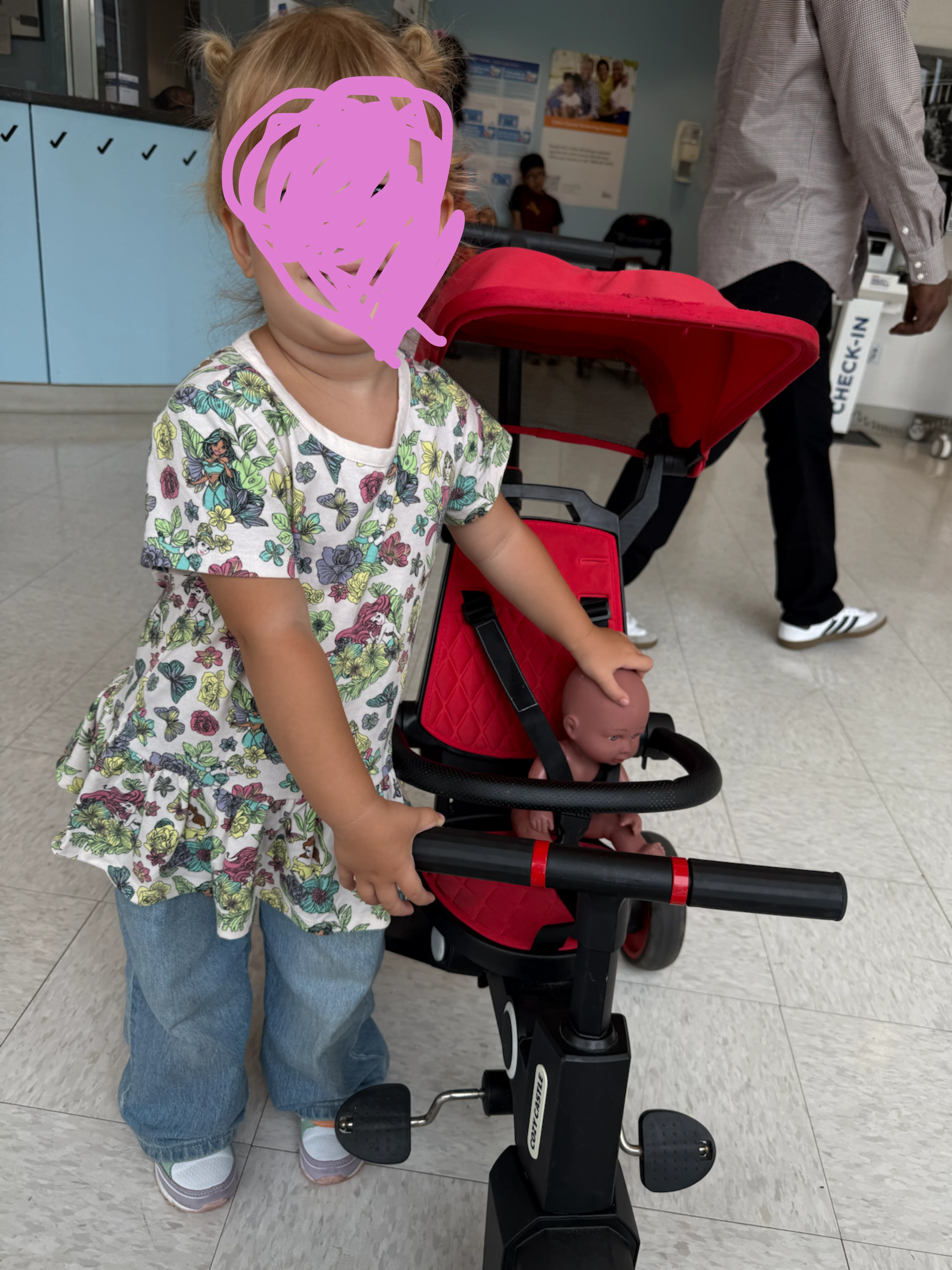 Red Tricycle with Parent Handle - photo 3