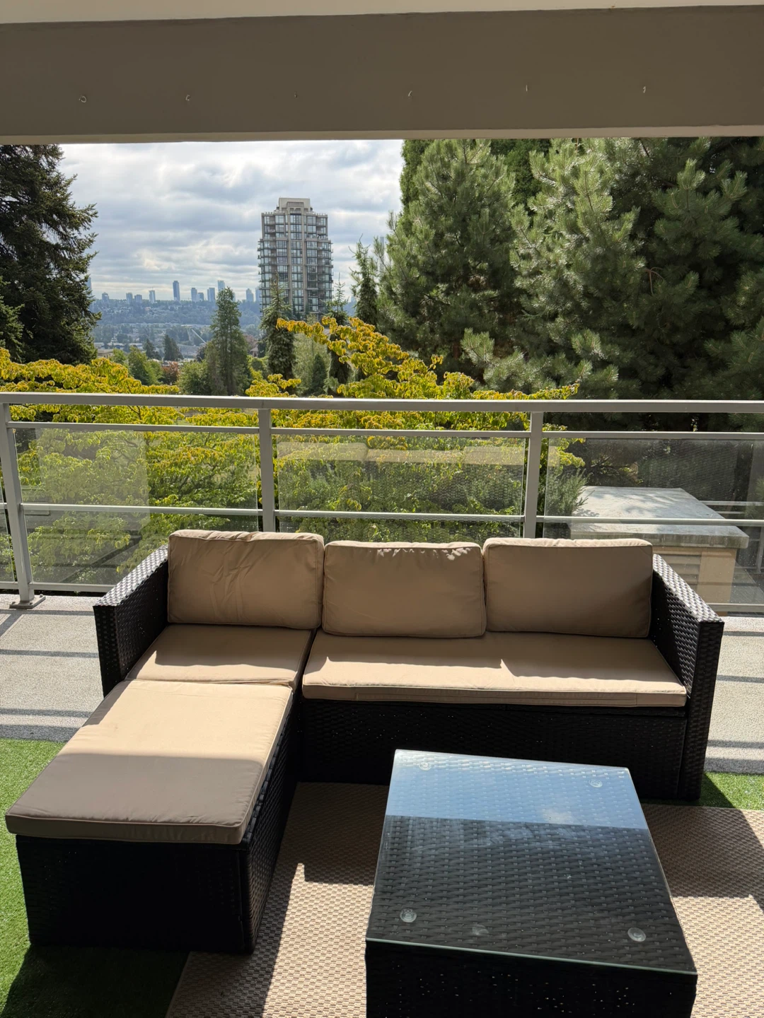Rattan Sectional Patio Sofa with Coffee Table - photo 2