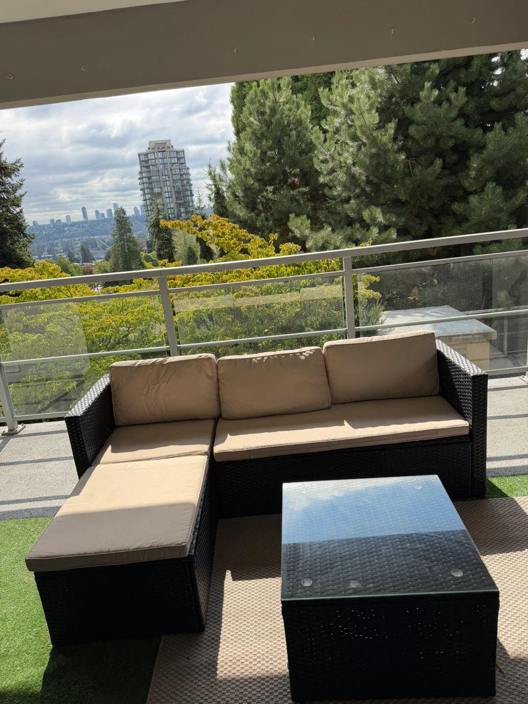 Rattan Sectional Patio Sofa with Coffee Table - photo 3