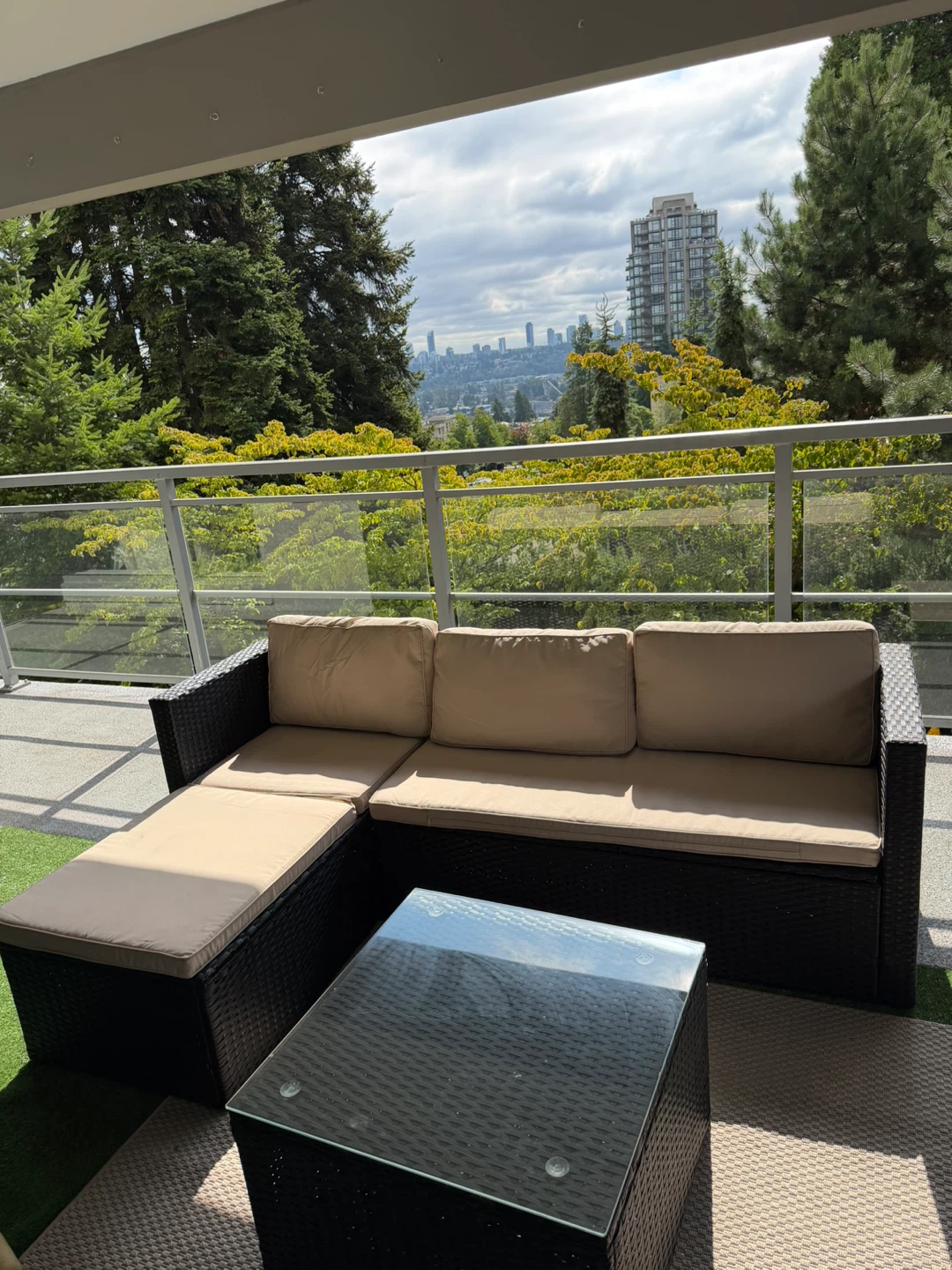 Rattan Sectional Patio Sofa with Coffee Table - photo 4