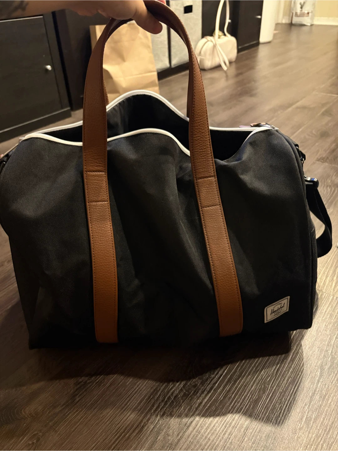 Herschel Black Duffle Bag