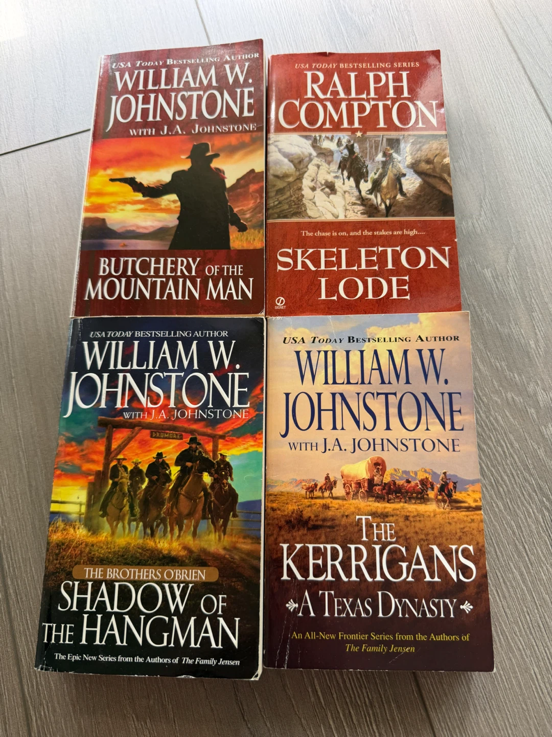 Lot of 4 Western Books by William W. Johnstone & Ralph Compton