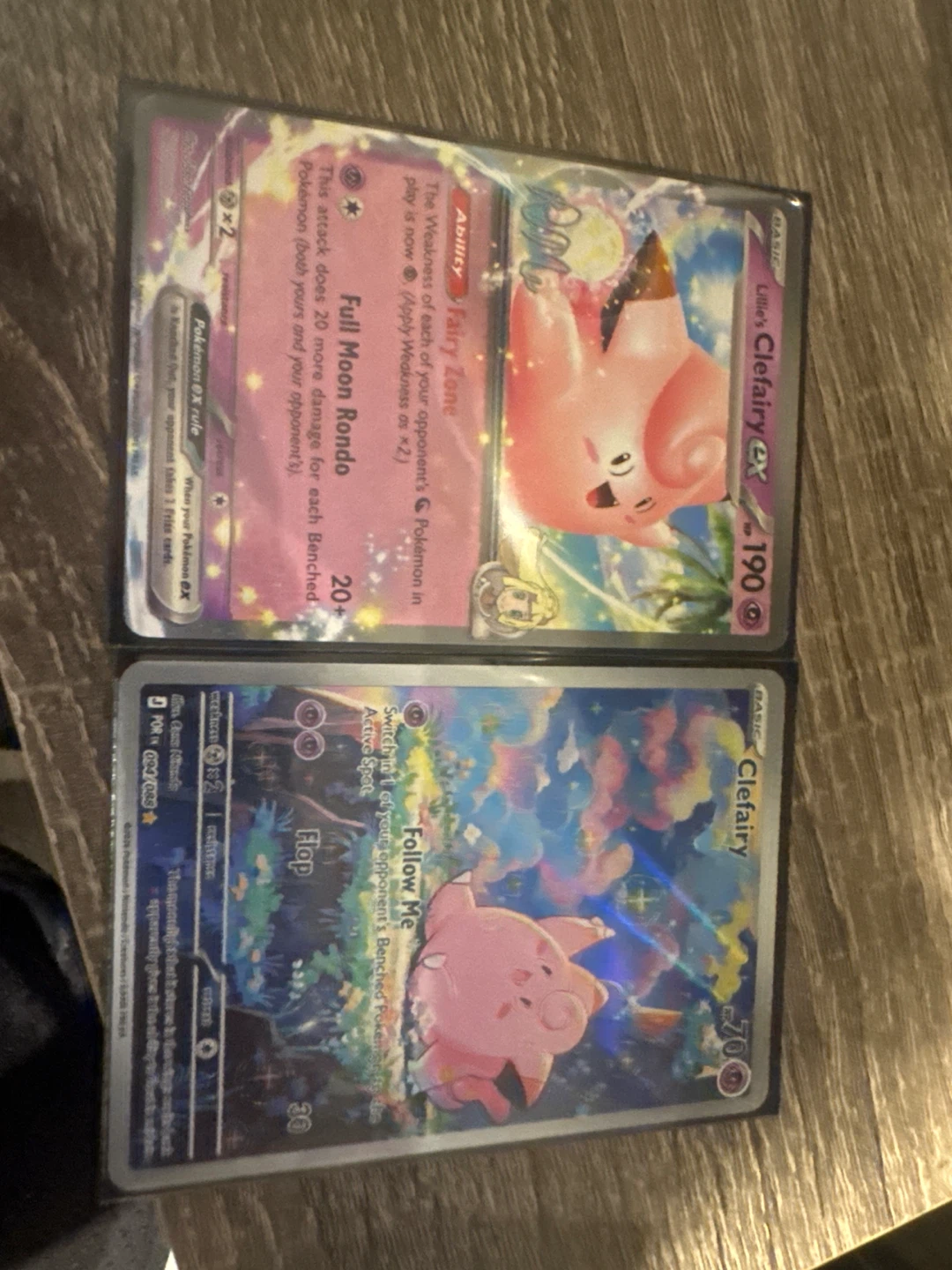 Pokemon Cards - Lillie's Clefairy EX & Clefairy