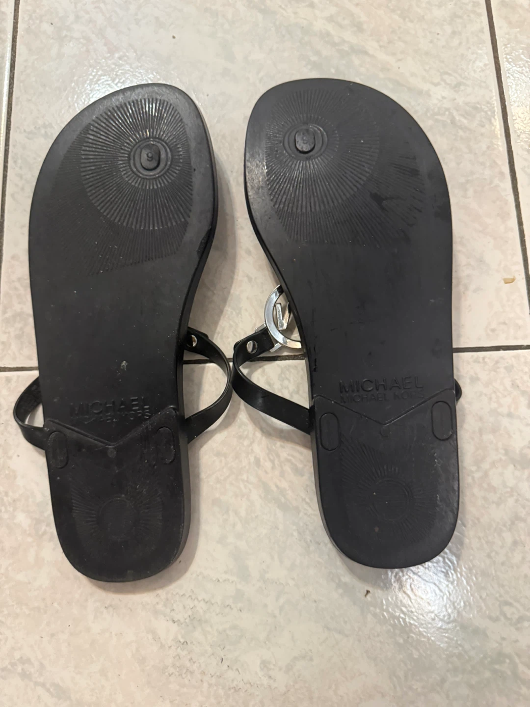 Michael Kors Black Jelly Flip Flops - photo 3