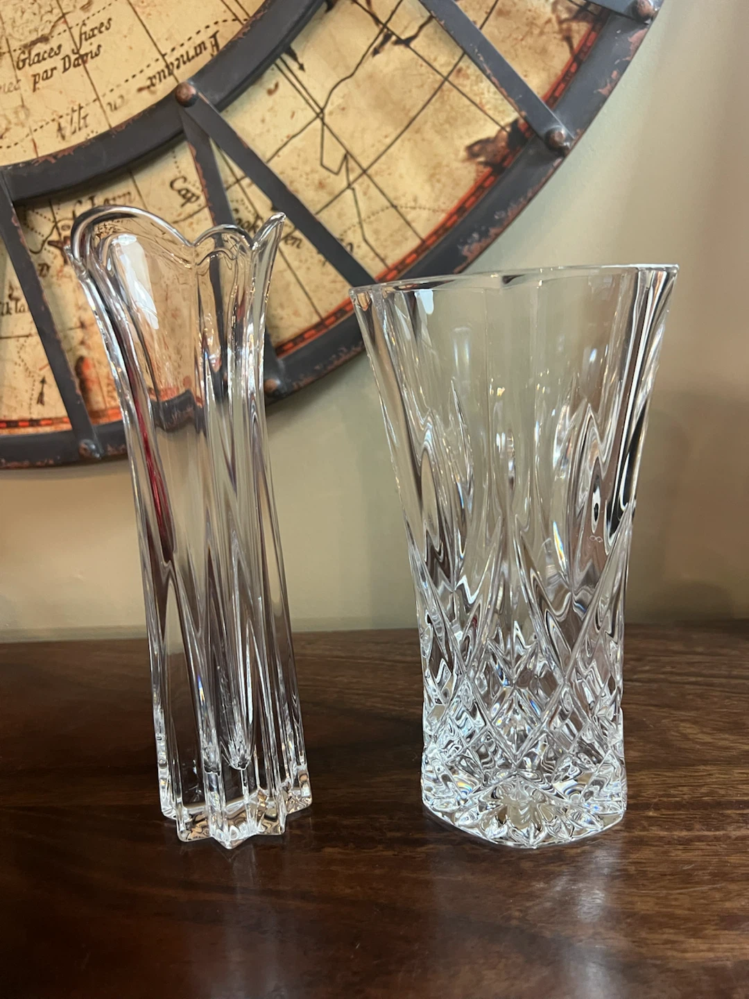 Vintage Crystal Glass Vases
