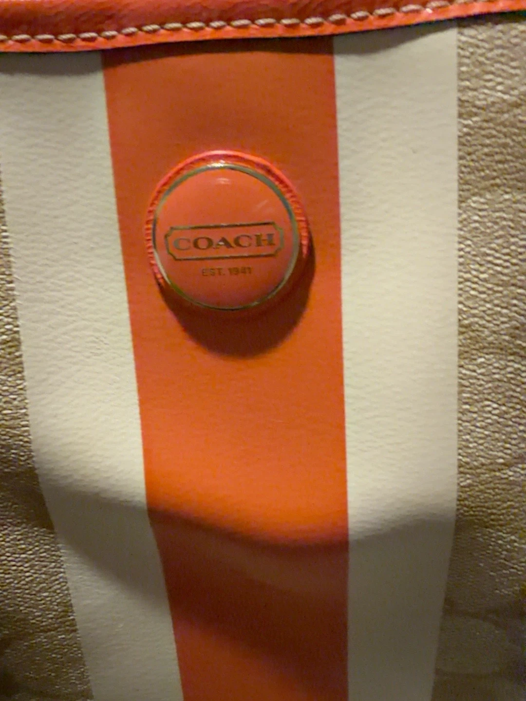 Coach Signature Striped Tote Bag - photo 2
