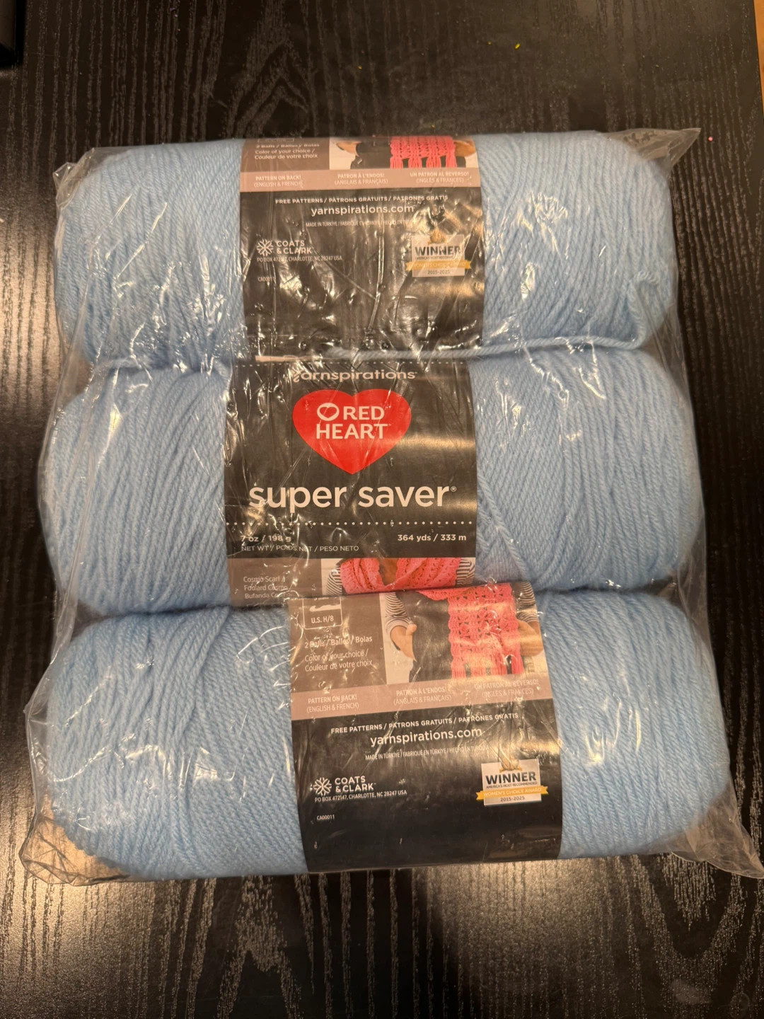 6 skeins Red Heart Super Saver Yarn