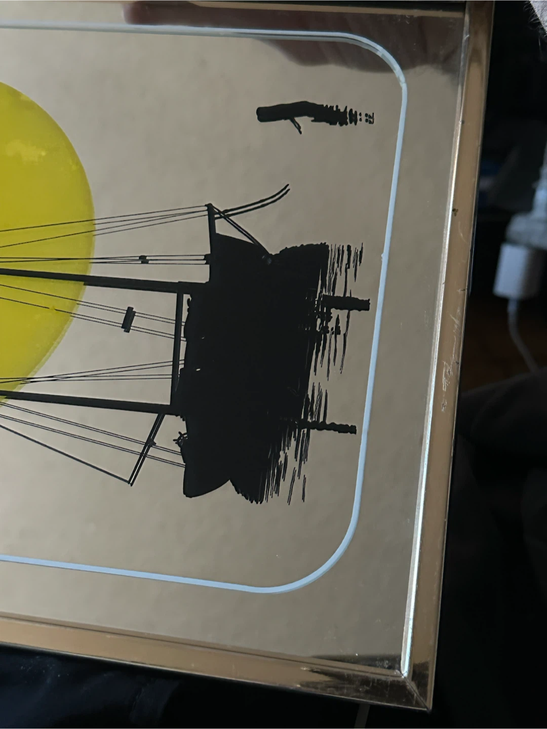 Vintage 1970s Brytone Sailboat Graphic Mirror - photo 5