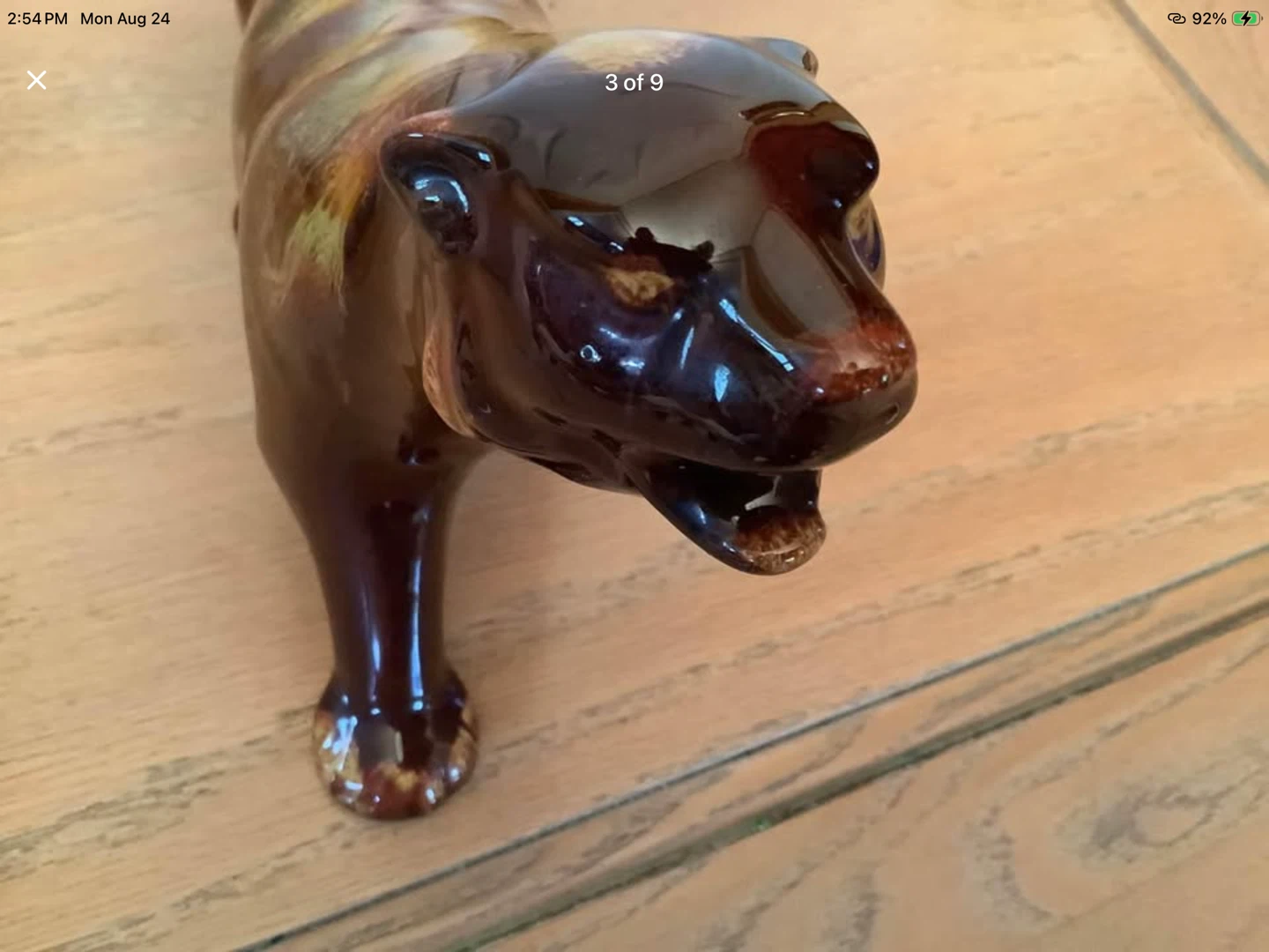 Vt Glazed Ceramic/Pottery Tiger Figurine 🐞 - photo 3