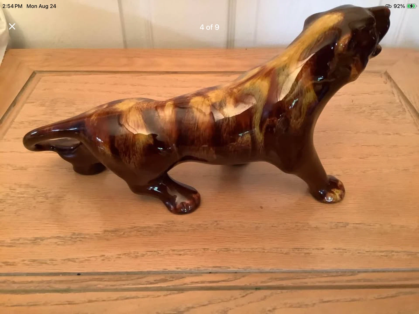 Vt Glazed Ceramic/Pottery Tiger Figurine 🐞 - photo 4