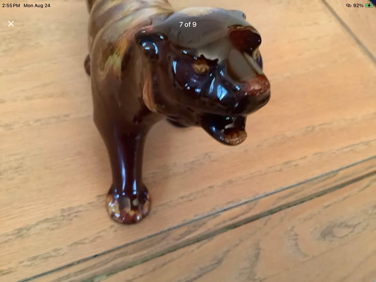 Vt Glazed Ceramic/Pottery Tiger Figurine 🐞 - photo 5