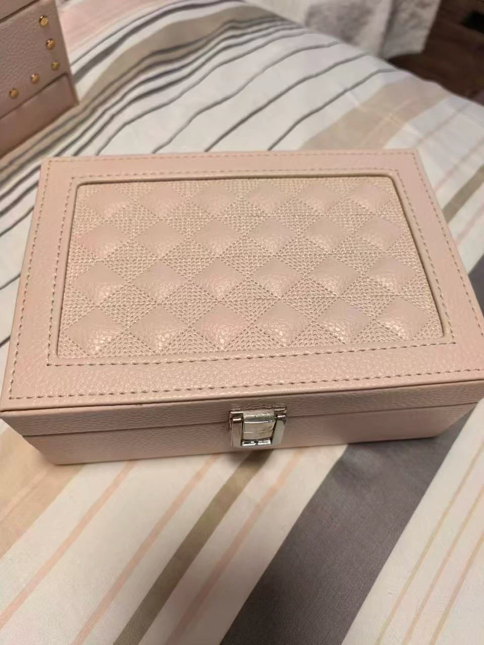 Pink Jewellery Box with Mirror