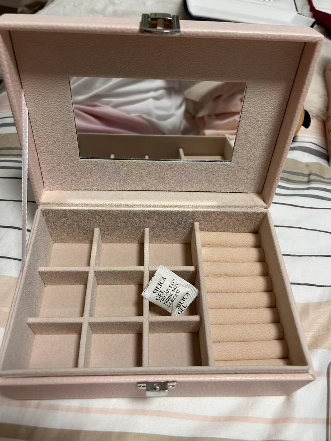 Pink Jewellery Box with Mirror - photo 2