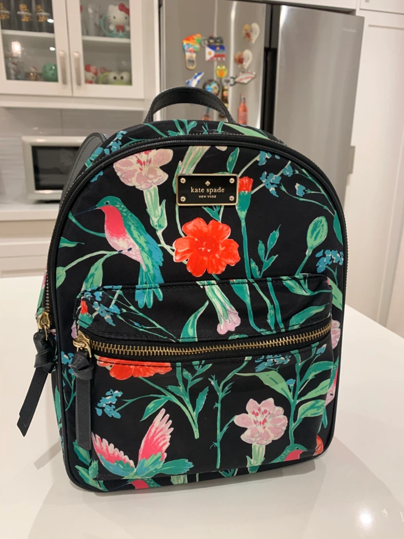 💚🍀 Kate Spade Hummingbird Floral Small Backpack 🍀💚