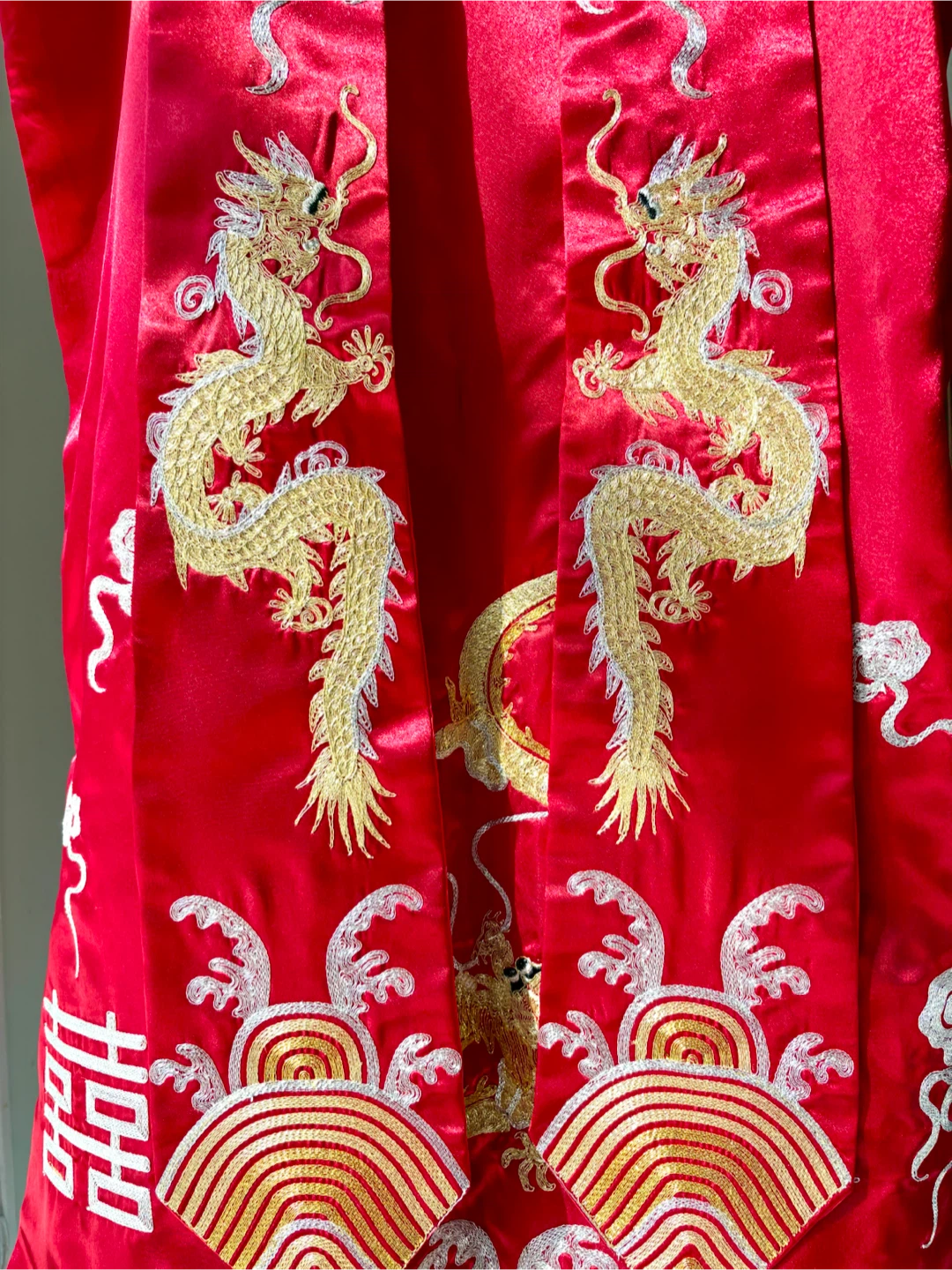 Red Dragon Chinese Wedding Dress Set for groom - photo 3