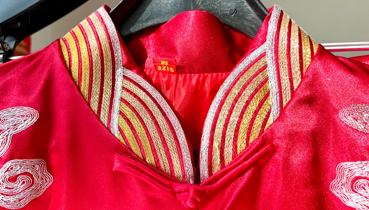 Red Dragon Chinese Wedding Dress Set for groom - photo 4