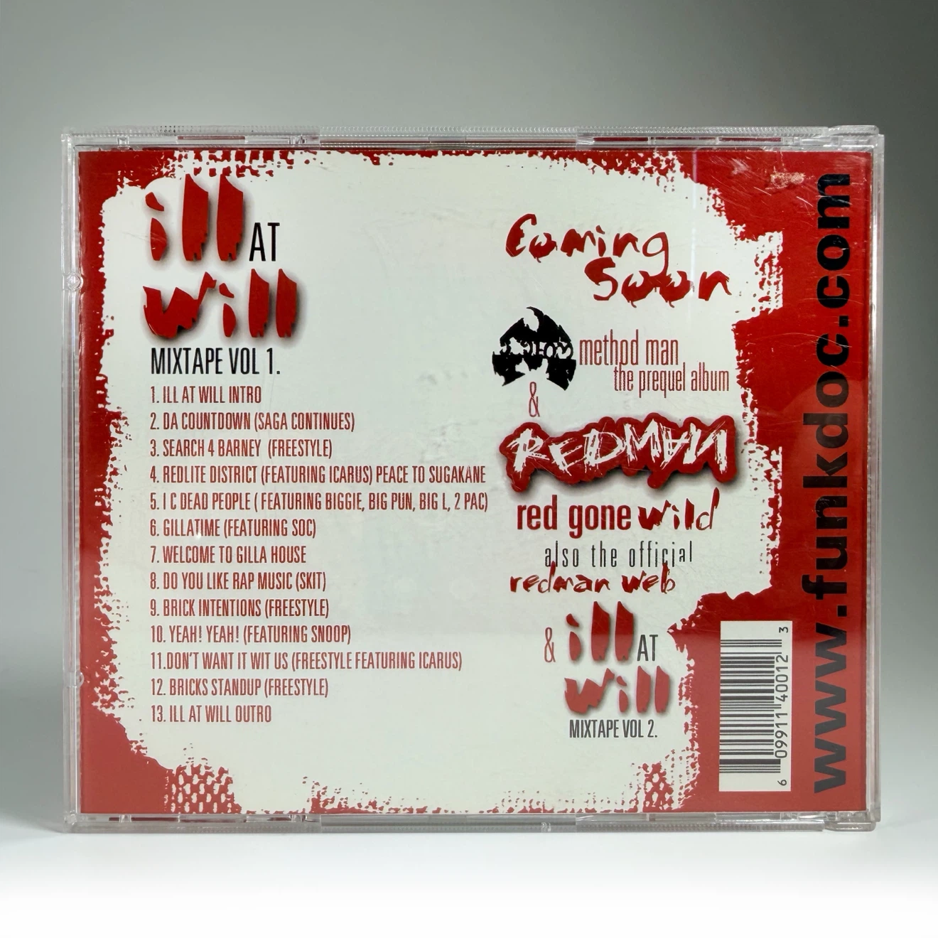 2004 Redman: Ill At Will Mix Tape v.1 Promo CD - photo 4