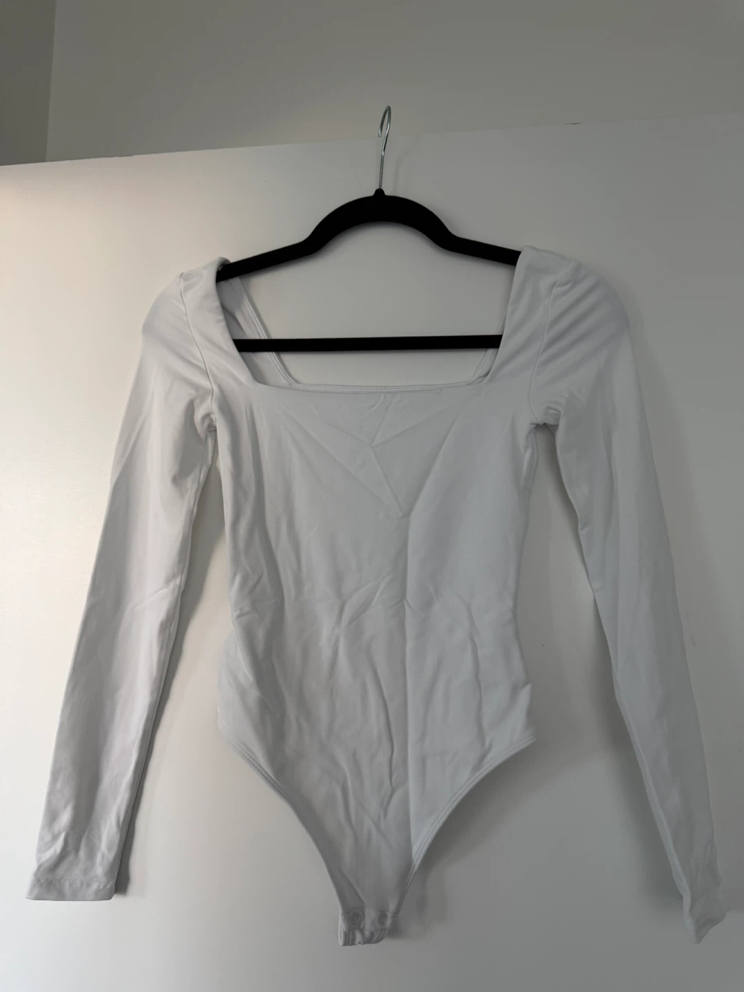 Babaton White Long Sleeve Bodysuit