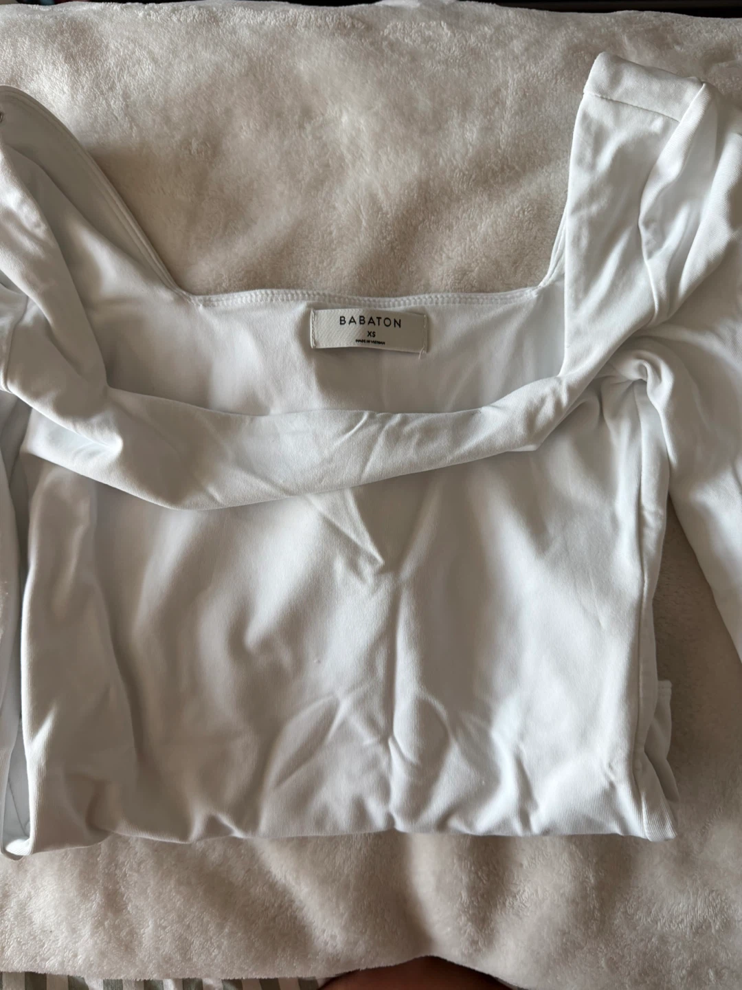 Babaton White Long Sleeve Bodysuit - photo 3