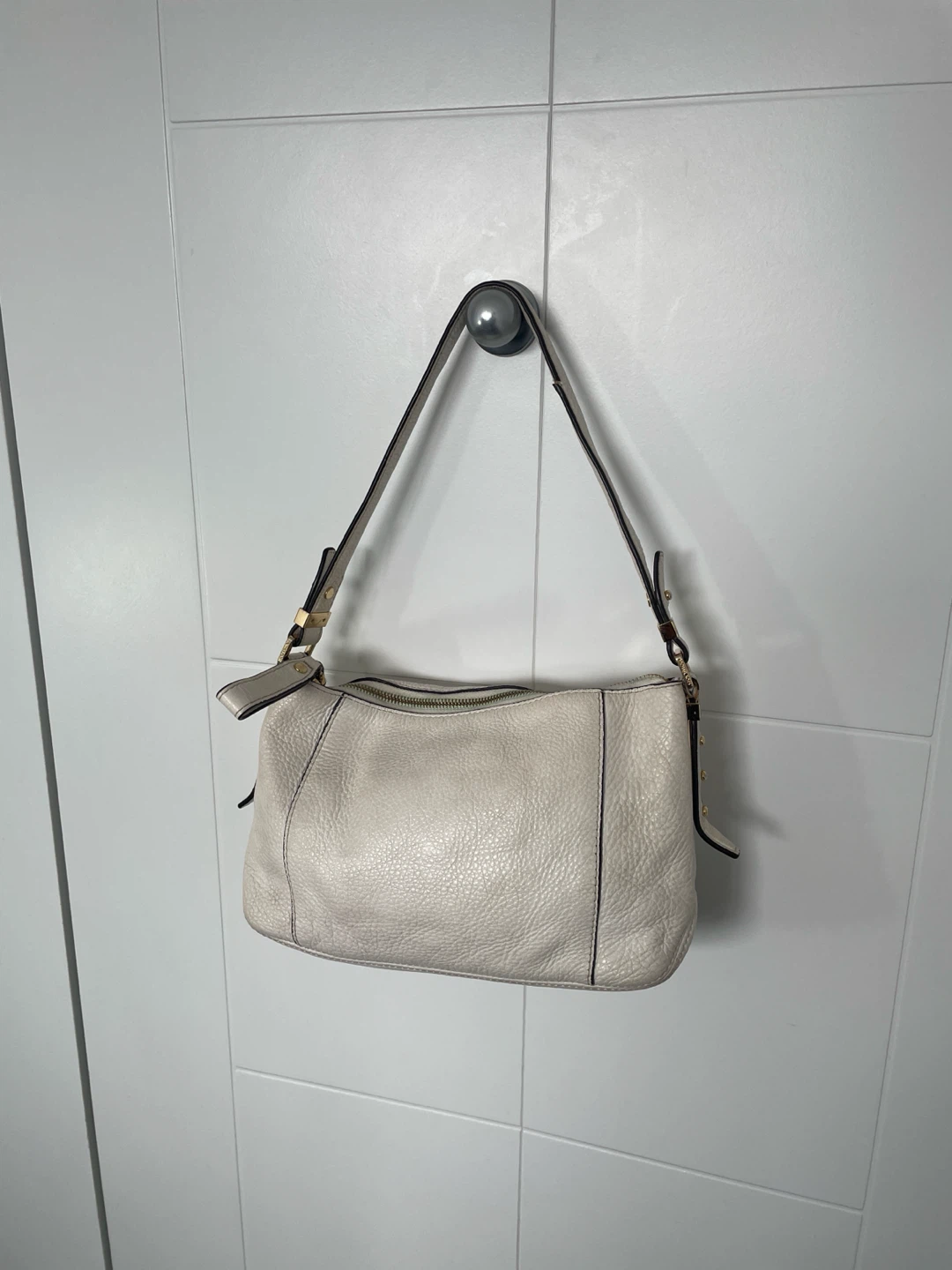 Michael Kors White Leather Bag