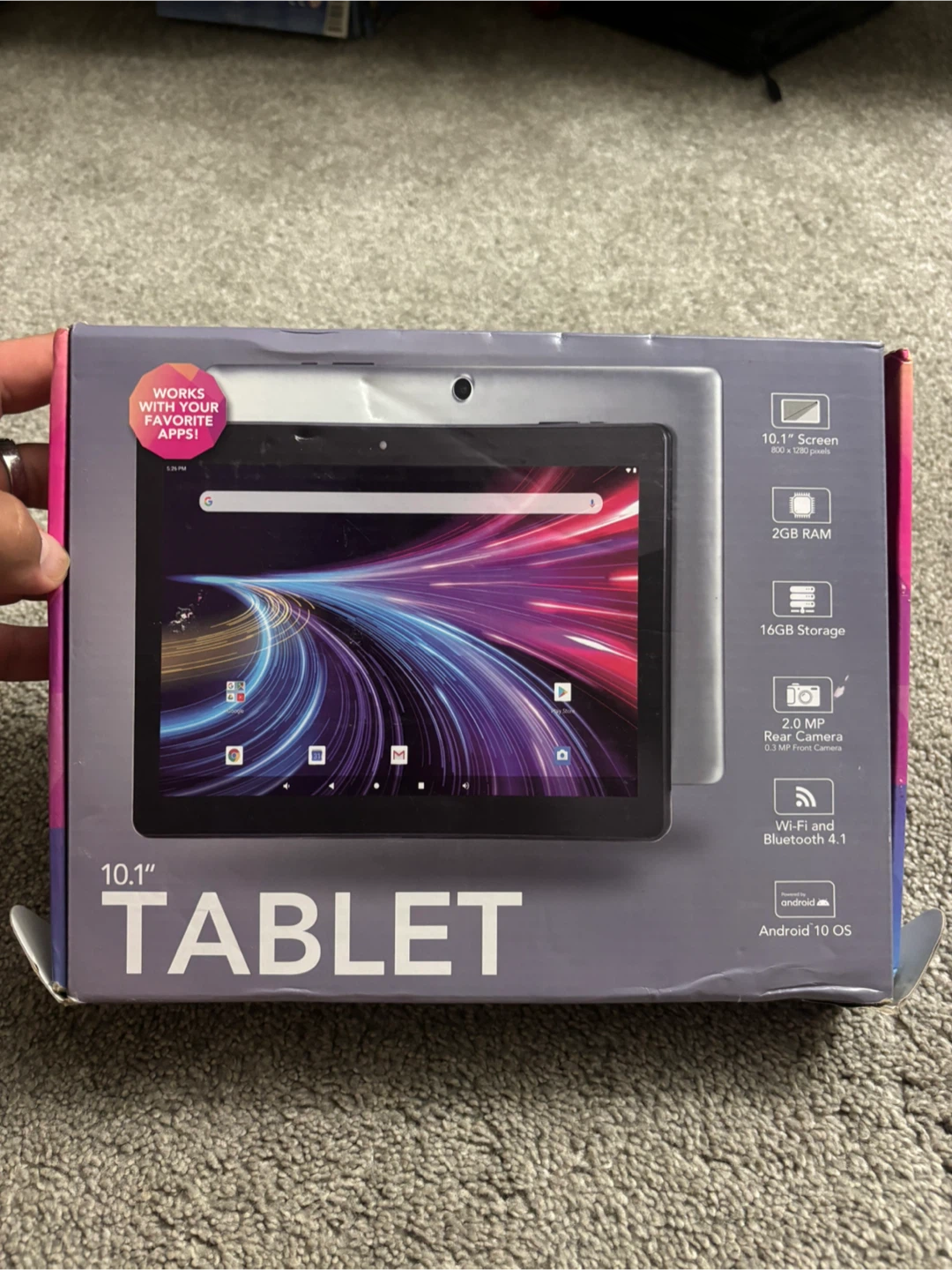 10.1" Tablet - 2GB RAM, 16GB Storage, Android 10 OS