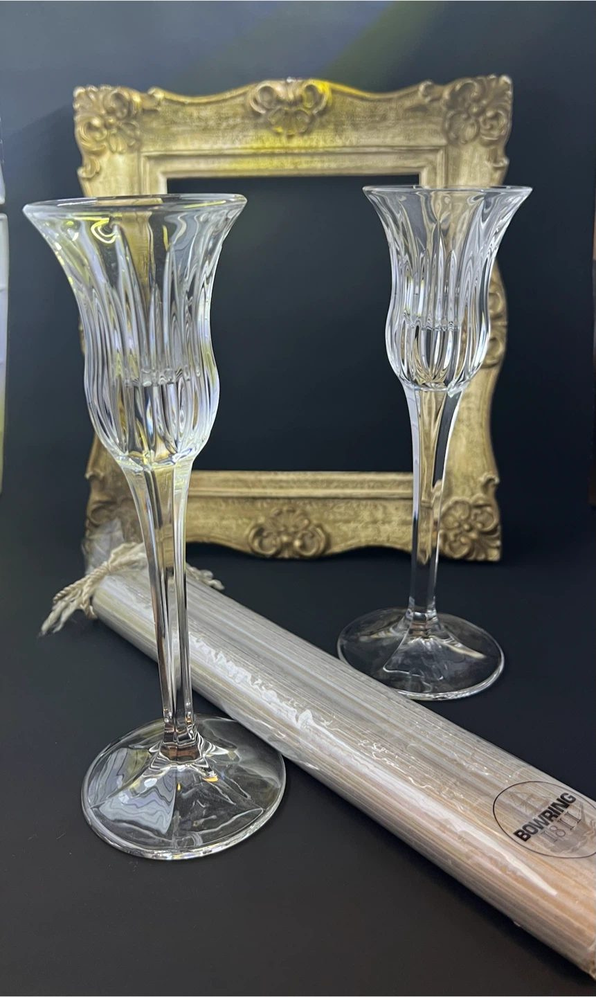 Stunning Vintage Mikasa Crystal Candle Holders