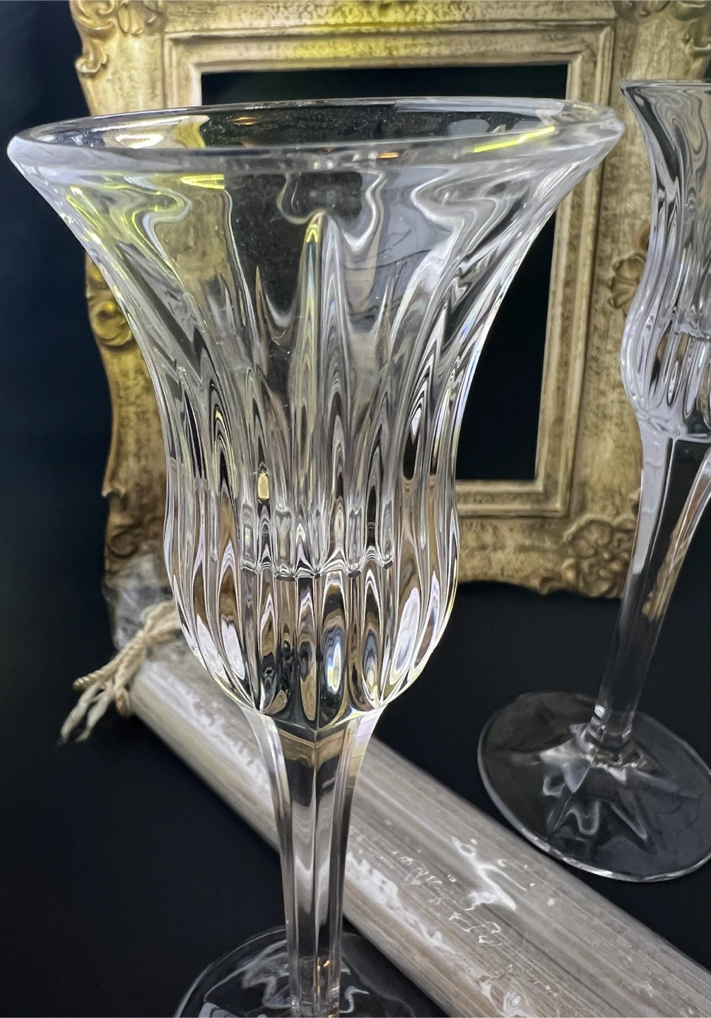 Stunning Vintage Mikasa Crystal Candle Holders - photo 3