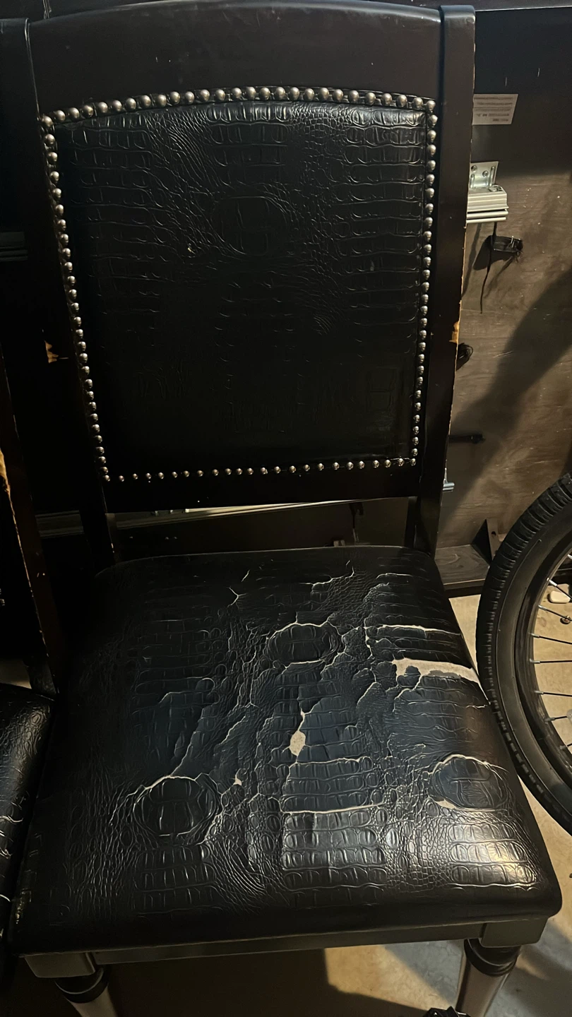Black Faux Crocodile Dining Chair