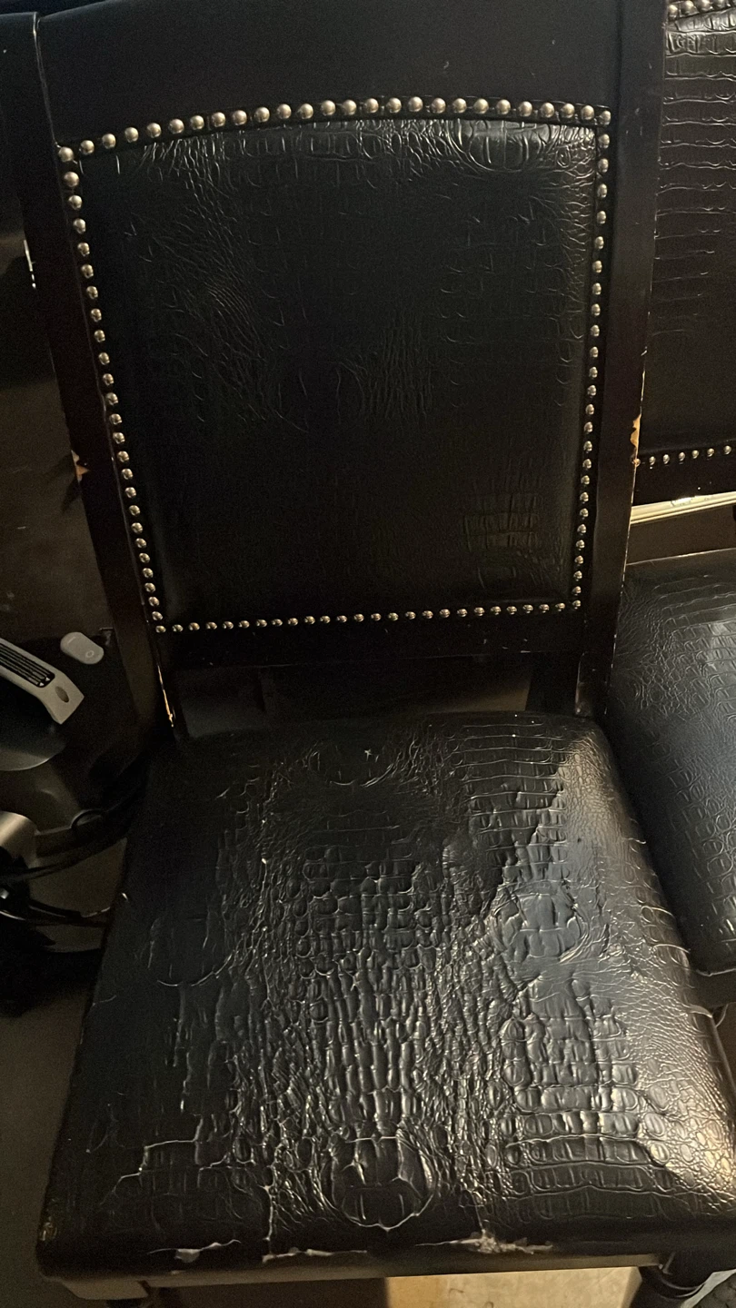 Black Faux Crocodile Dining Chair - photo 2