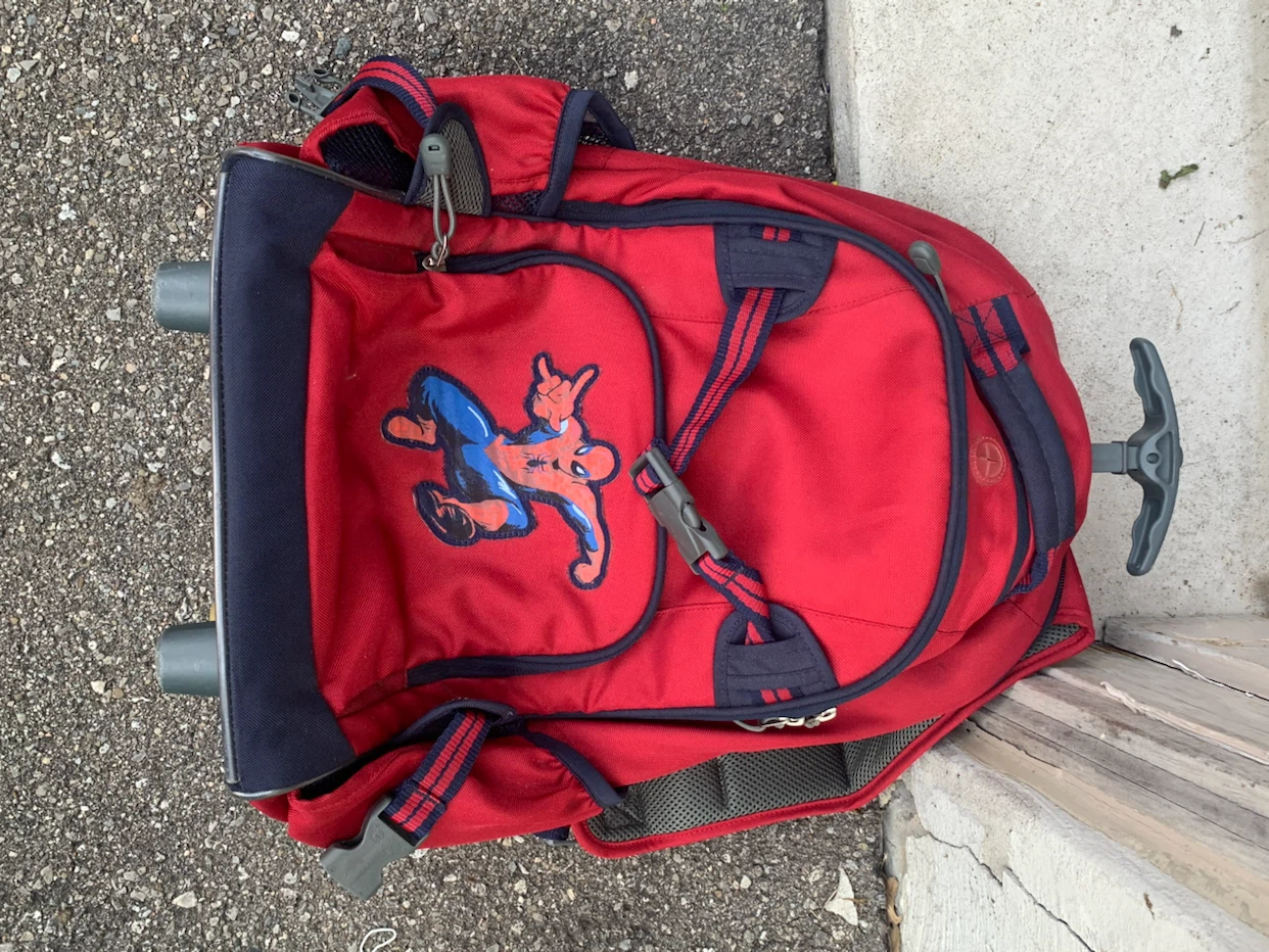 Red Spiderman Rolling Backpack - photo 4