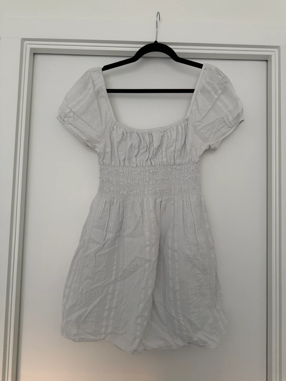 Sunday Best Light Blue Puff Sleeve Mini Dress - photo 3
