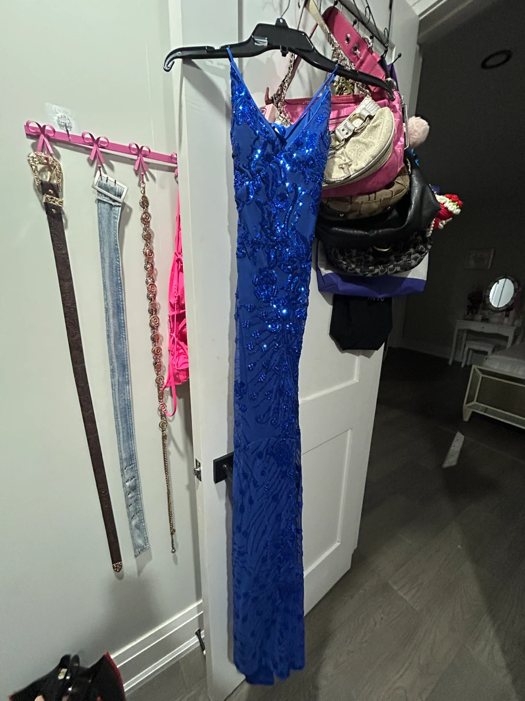Long blue dress