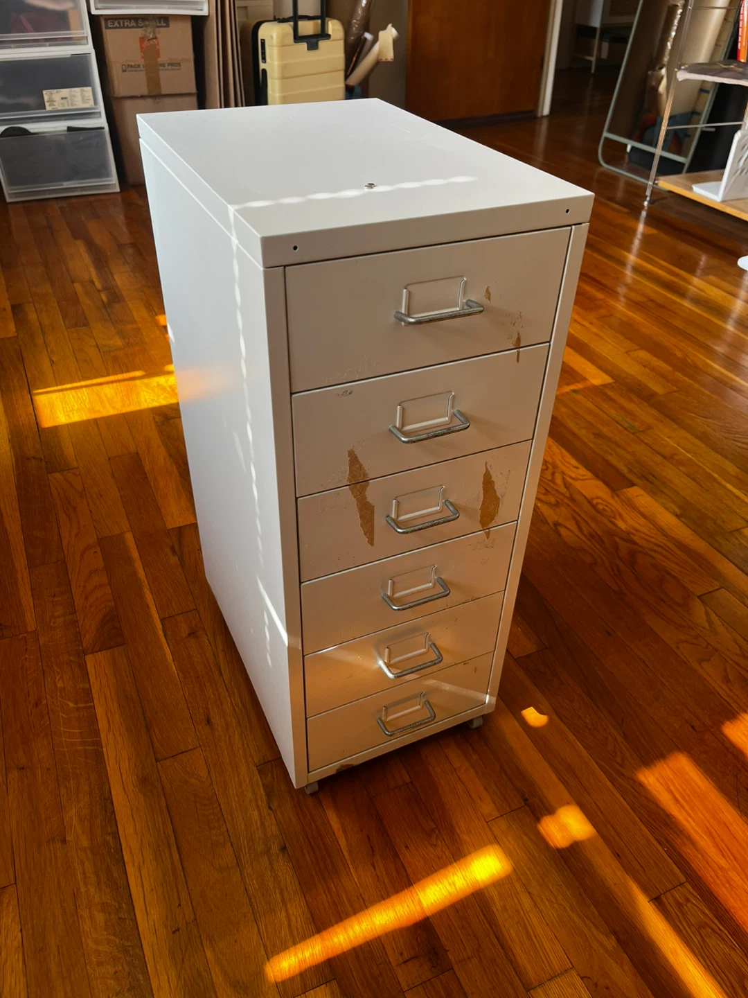IKEAWhite 6-Drawer Metal Filing Cabinet