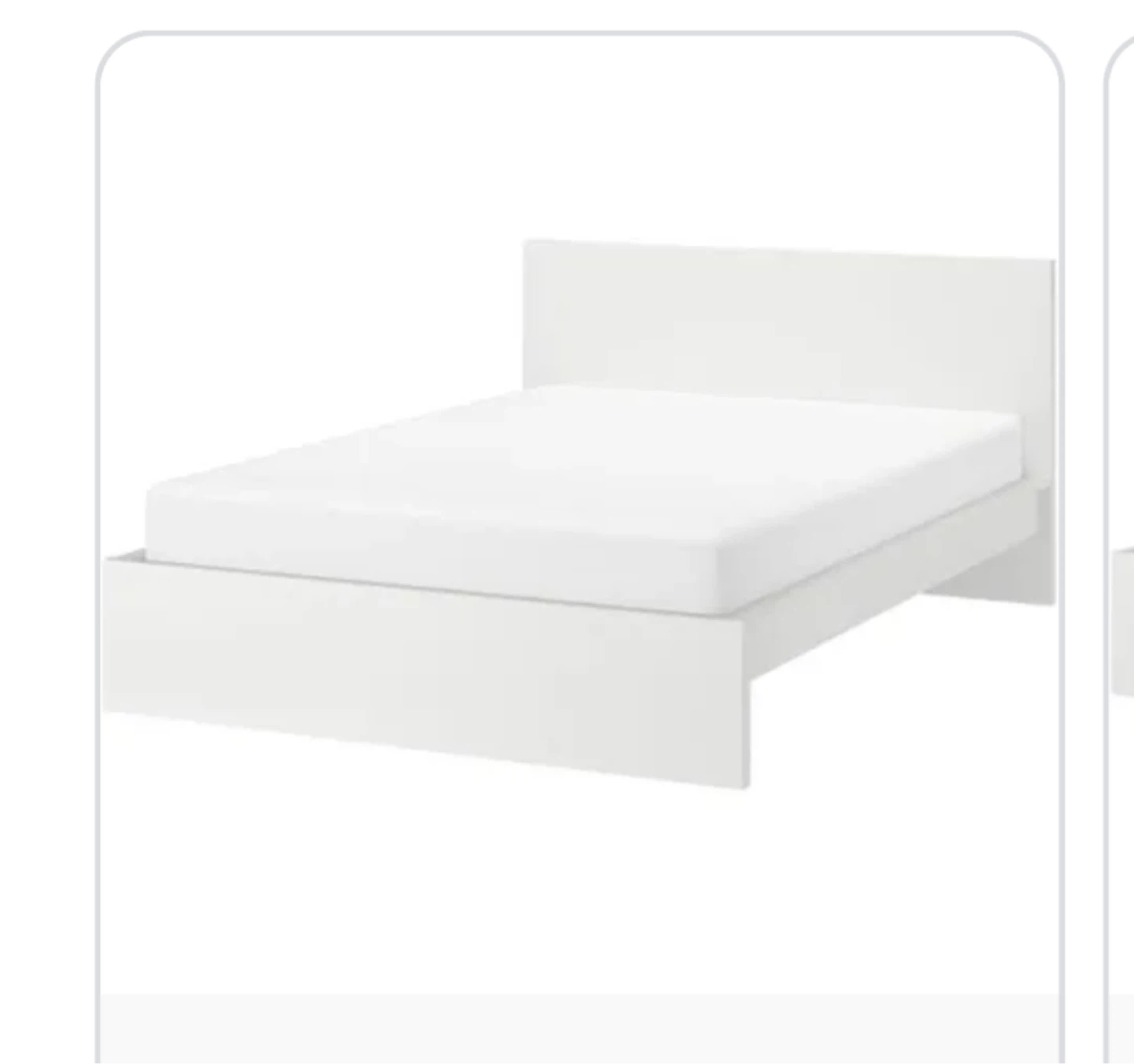 IKEA MALM Bed Frame, High, White, Queen