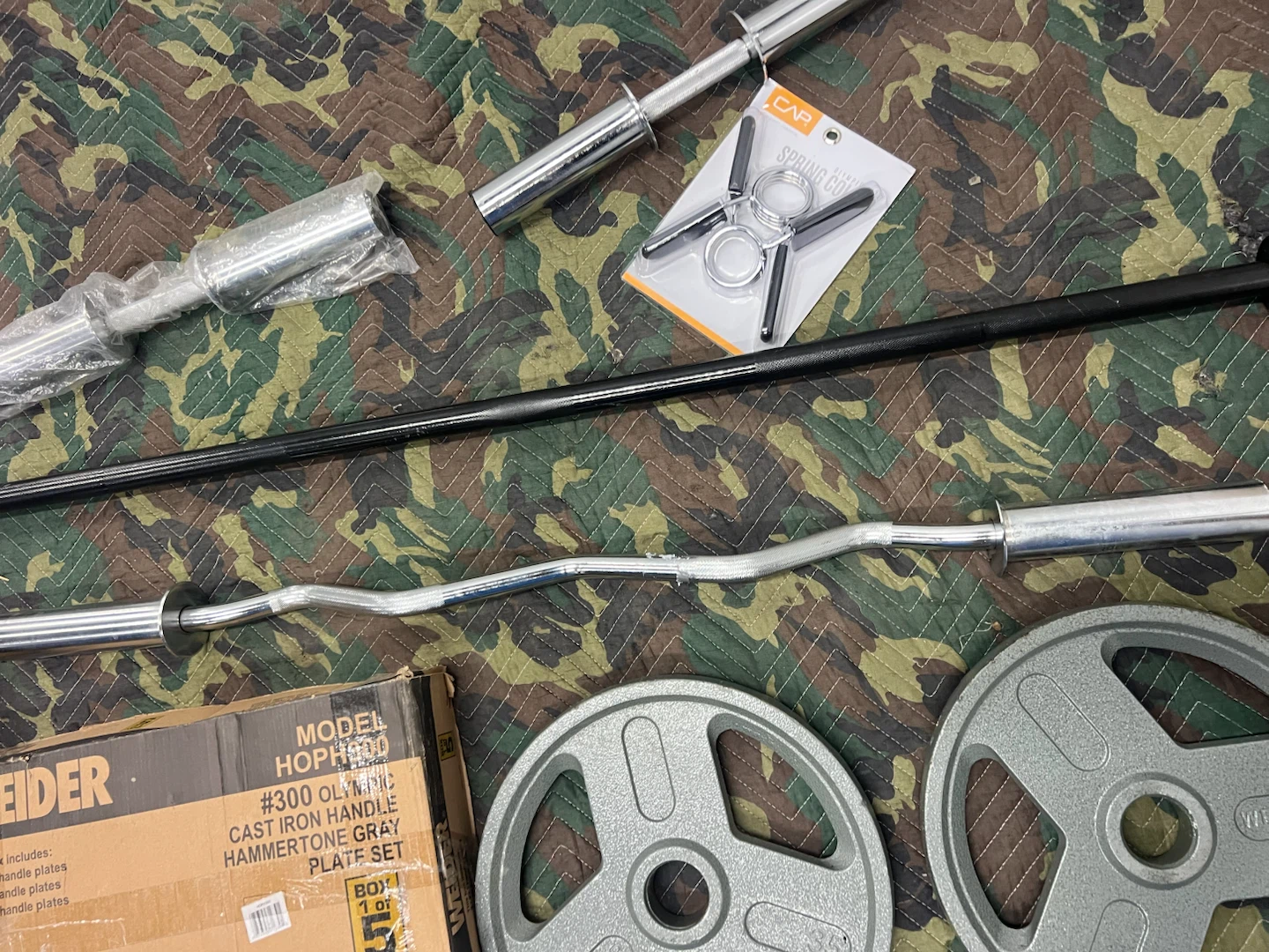 Weider #300 Olympic Cast Iron Hammertone Gray Plate Set - photo 5