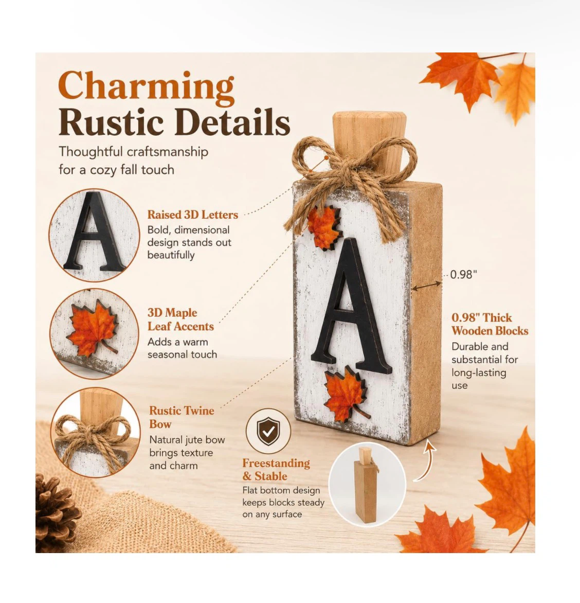 Brand new 4 Pcs Fall Decorations for Home - photo 5