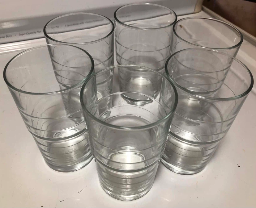 Set of 6 Clear Glass Tumblers - photo 2