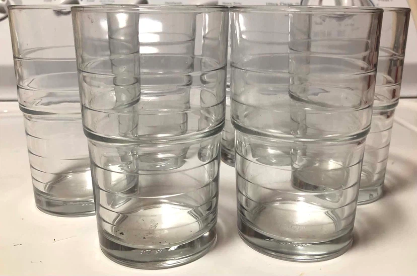 Set of 6 Clear Glass Tumblers - photo 3