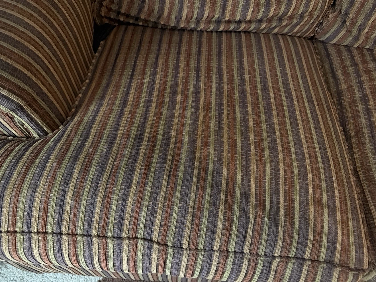 Striped Loveseat Sofa - photo 5