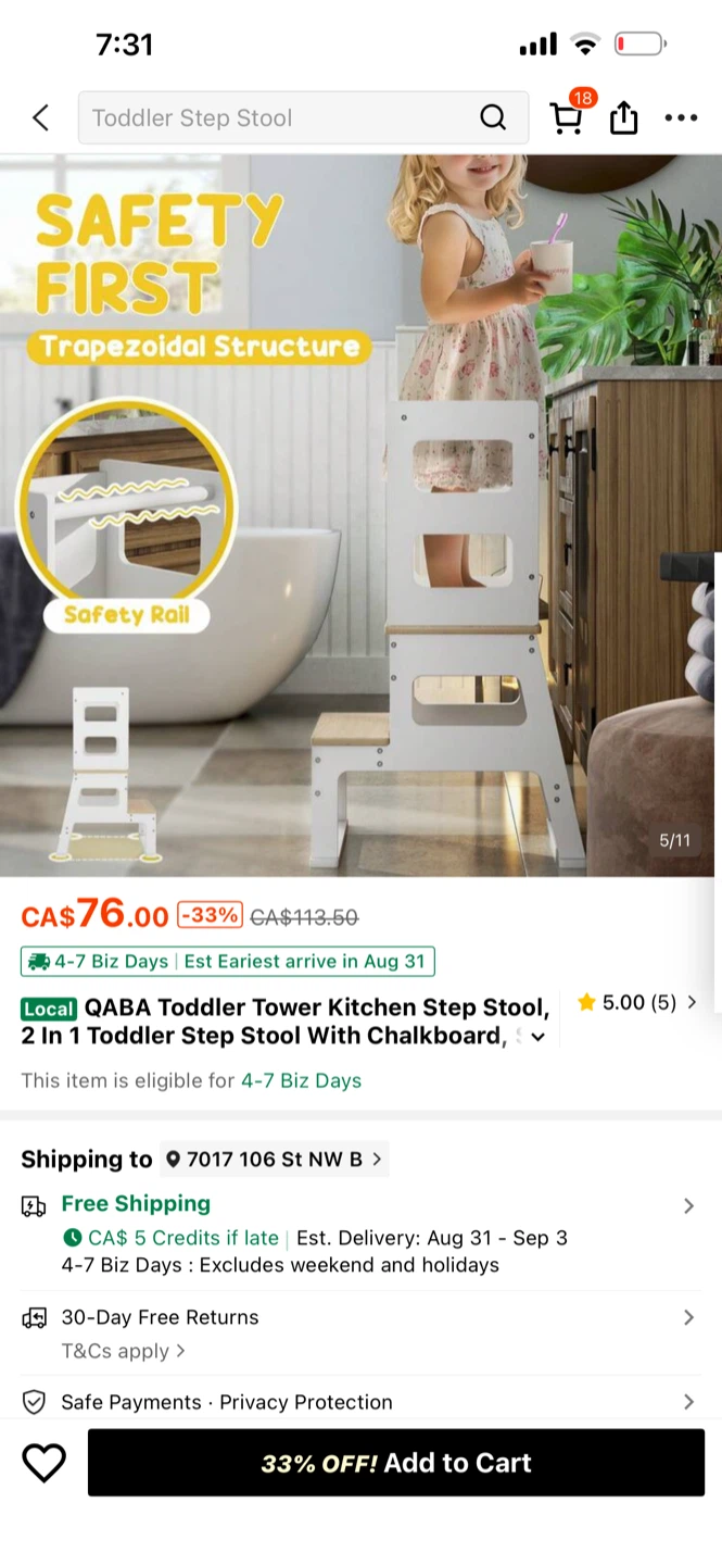 Tower kitchen step stool - photo 4