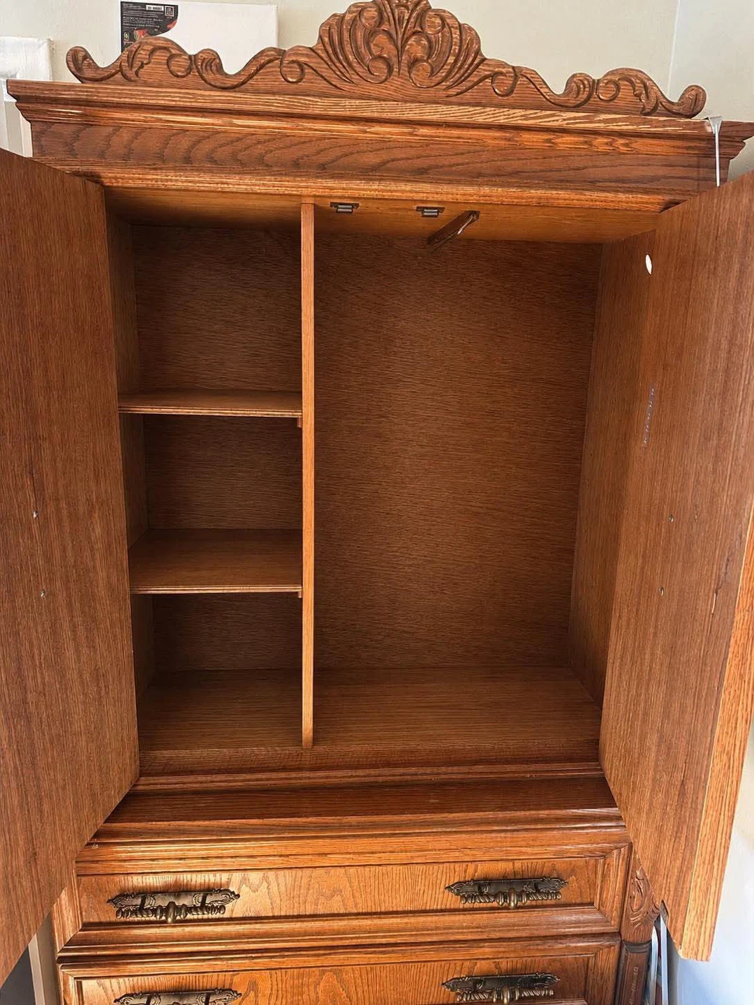 Solid Wood Armoire Wardrobe with Drawers - photo 2