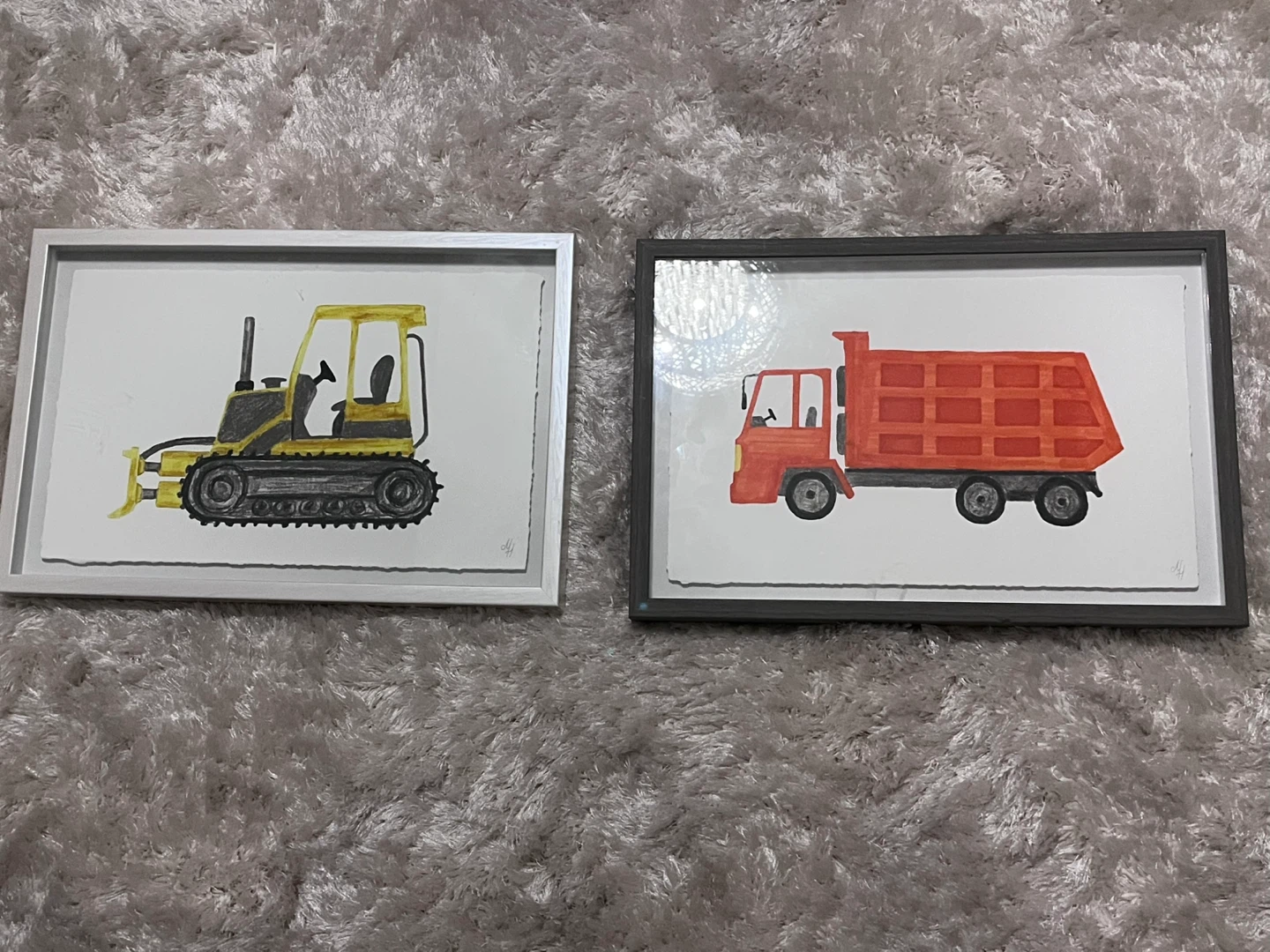 Wall art- Set of 2 Framed Truck Art Prints