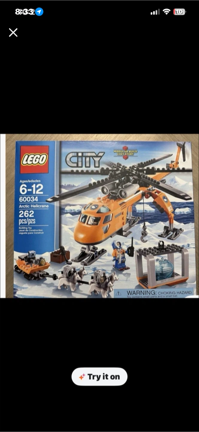 LEGO City Arctic Helicrane Building Toy 60034
