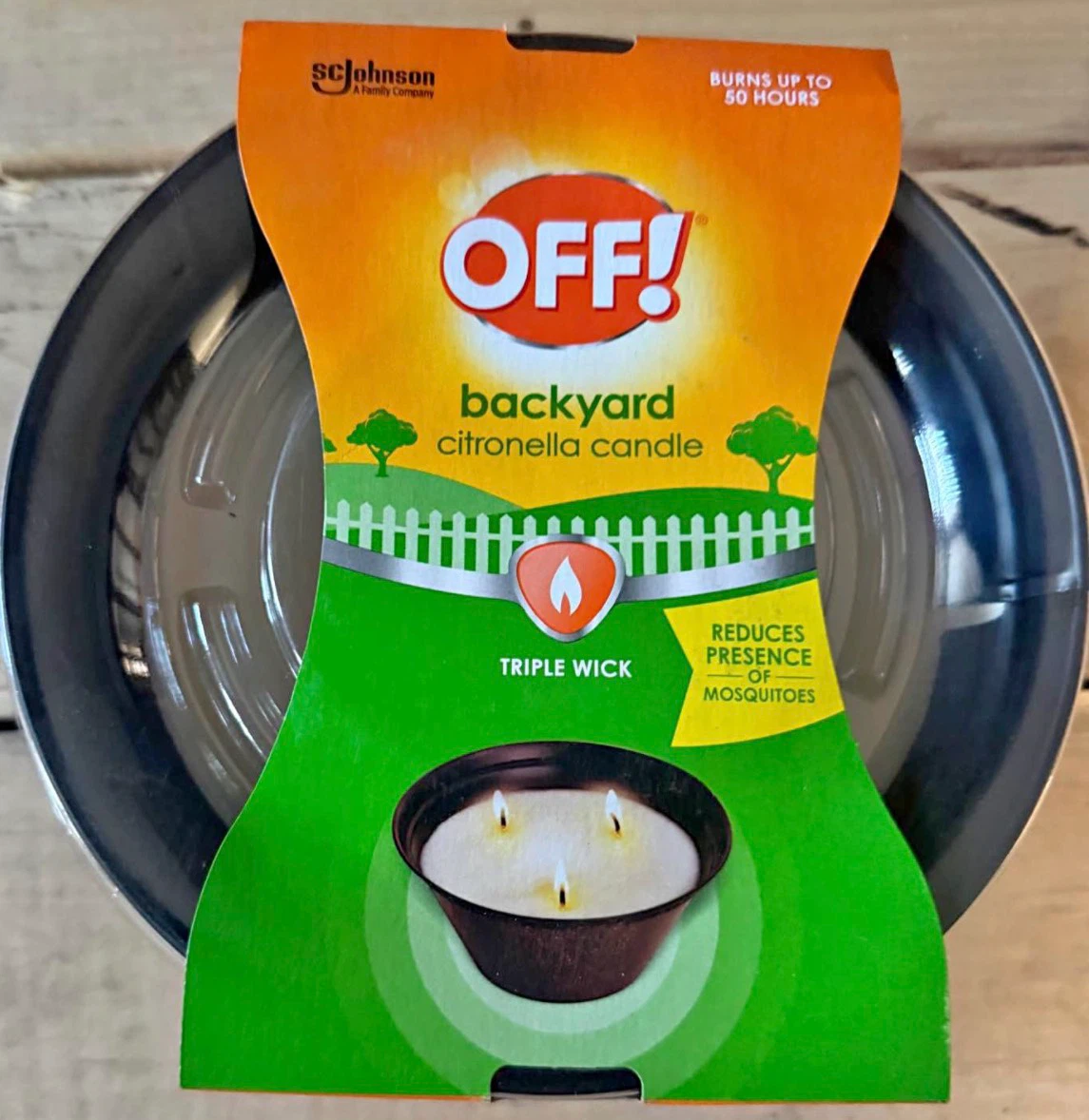OFF! Backyard Citronella Candle - Triple Wick
