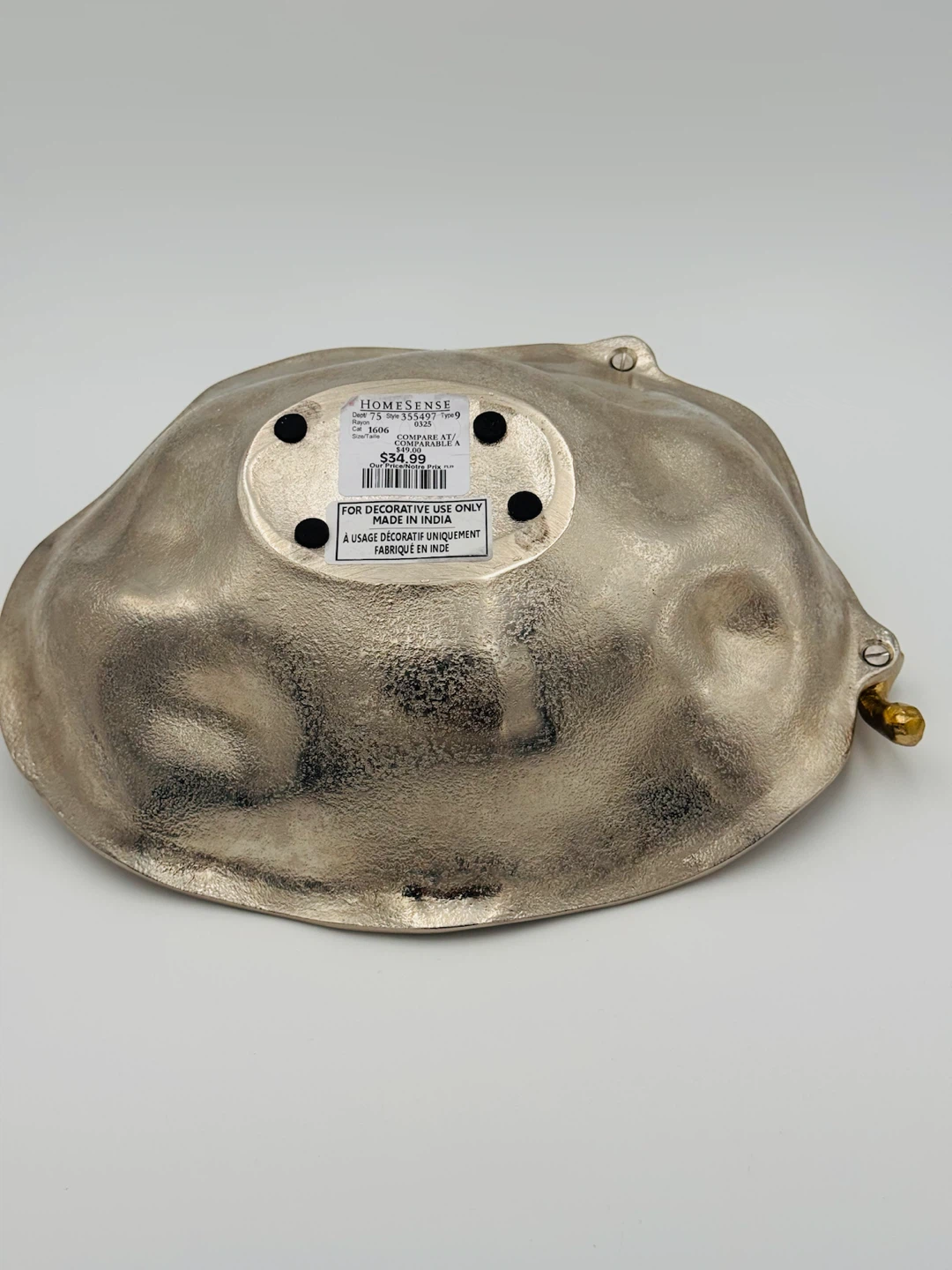 Homesense Metal Decorative Catchall Bowl - photo 2